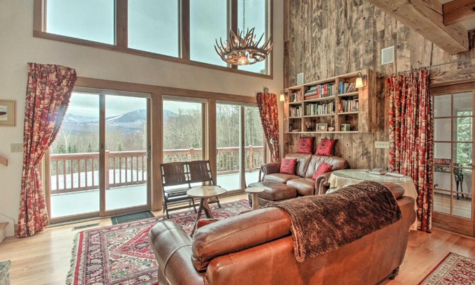 Franconia House | Architect-Designed Franconia Home Hot Tub and Views