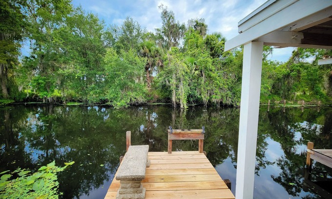 Astor House | Astor Serene Riverfront Retreat with 2 boat slips and a dock