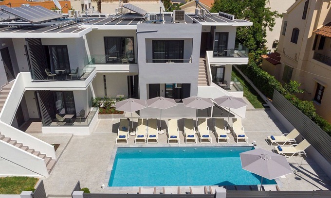 Platanias Town House | Athina Suites | A 2BD chic apartment w/shared pool