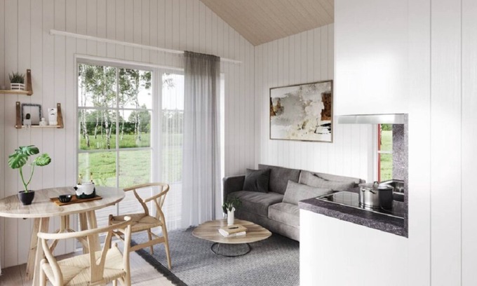 Sodertalje Cottage | Attefallshus Begonian, an elegant and cozy accommodation for relaxation & work.