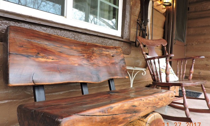Prescott Cabin | Authentic Log Cabin, 1.25 Acres, Seasonal Creek, Fireplace! 1.6 Miles to Square