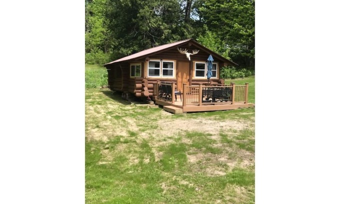 Northome Cabin | Authentic Log Cabin Island Lake Pet Friendly Northshore Bay Resort