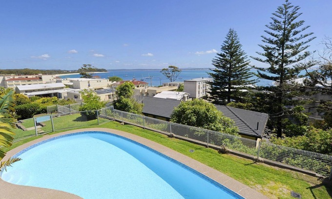 Shoal Bay Apartment | Awesome Shoal Bay views.and a pool!
