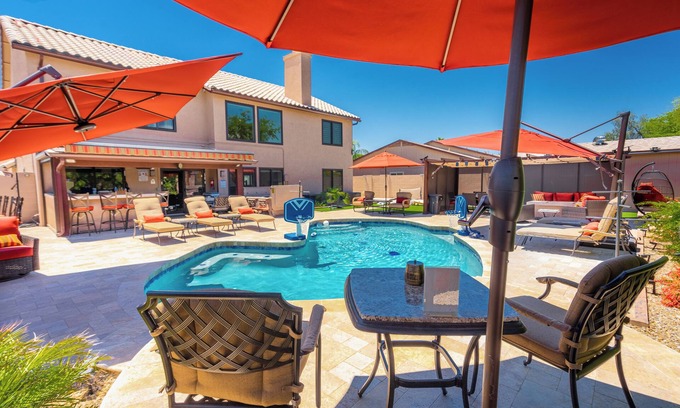 Adobe Hills House | AZ Luxury Vacation Home for 12 – Heated Pool, Hot Tub, Firepits & Game Zones