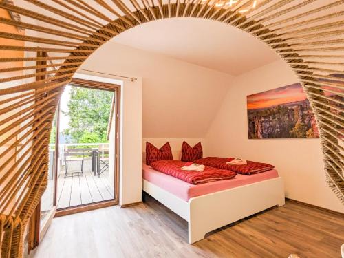 Lichtenhain Apartment | B6 - Urlaubsmagie - Inmitten der Sächsischen Schweiz mit Balkon mit Ausblick auf die Sandsteine