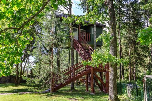 Kurtuvenai Cabin | Baba Yaga Treehouse