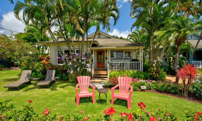 Poipu House | BABY BEACH BUNGALOW 2-STEPS TO BEACH - OCEAN VIEW - AMAZING LOCATION, NEAR SHOPS