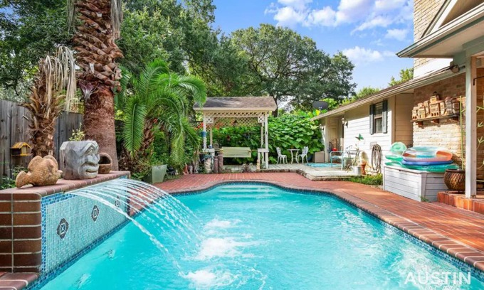 Austin House | Backyard Bliss w Private Pool Unique Family Home
