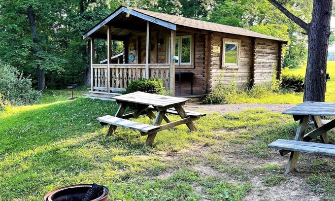 Helmsburg Cabin | "Baker" Camping Cabin #2 | Pet Friendly