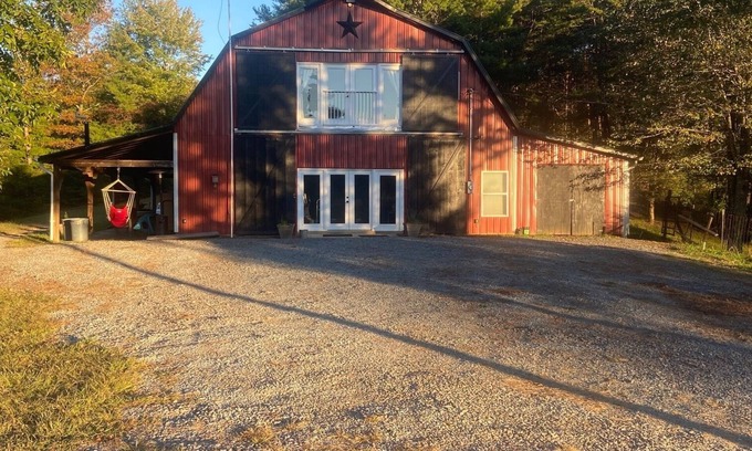 Unaka House | Barndominium in Murphy NC-pet friendly, many activities on property and nearby.