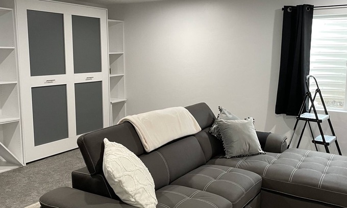 Saratoga Springs House | Basement APT. With queen Murphy bed Small refrigerator/microwave. Full bath