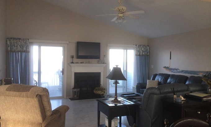 Beach Haven West House | bay front with dock