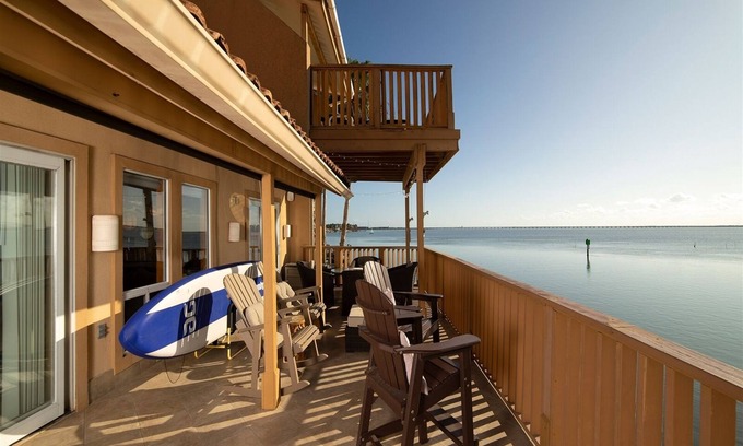 South Padre Island House | Bay View Paradise Pool Sunset Deck Dock Boat approved pets only