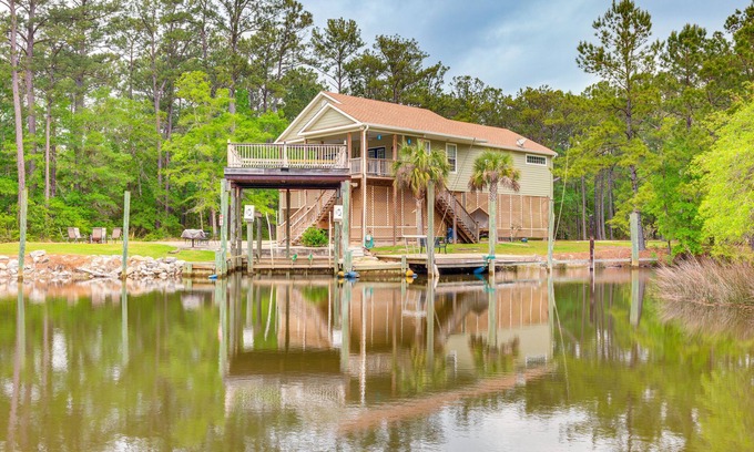 Bayou La Batre House | Bayou La Batre Stilted House on Snake Bayou!