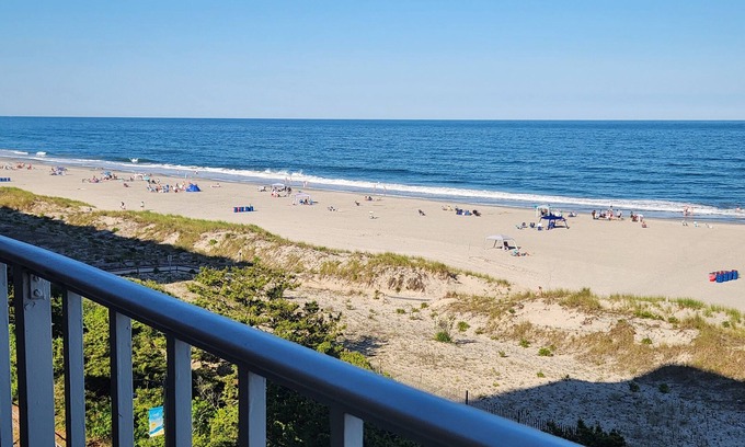 Sea Isle City Condo | Beach front condo with ocean front balcony, swimming pool, tennis, pickle ball