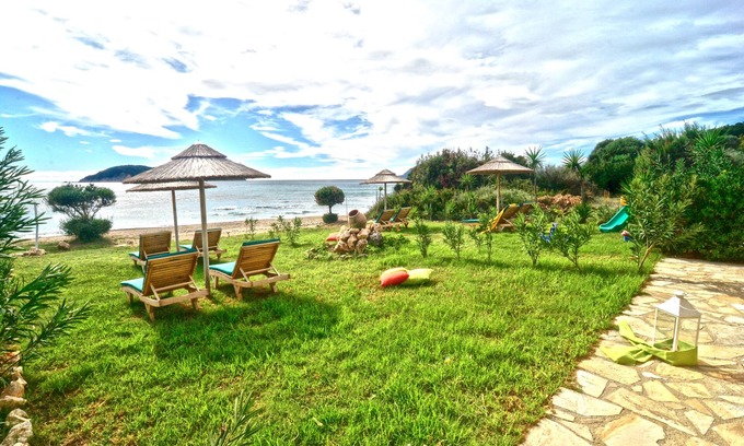 Vasilikos Villa | Beach front "Elena Villa" with mini pool and spa