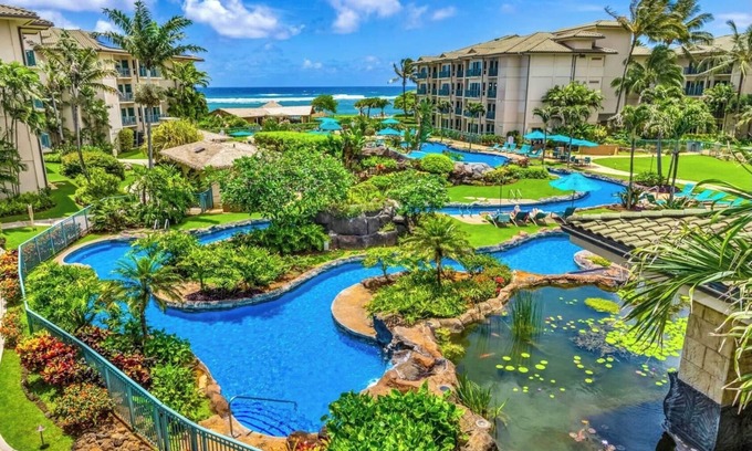 Wailua Resort | BEACH FRONT RESORT/SPA LARGE LUXURY GRAND SUITE! 2BED/3BATH/3BALCONY