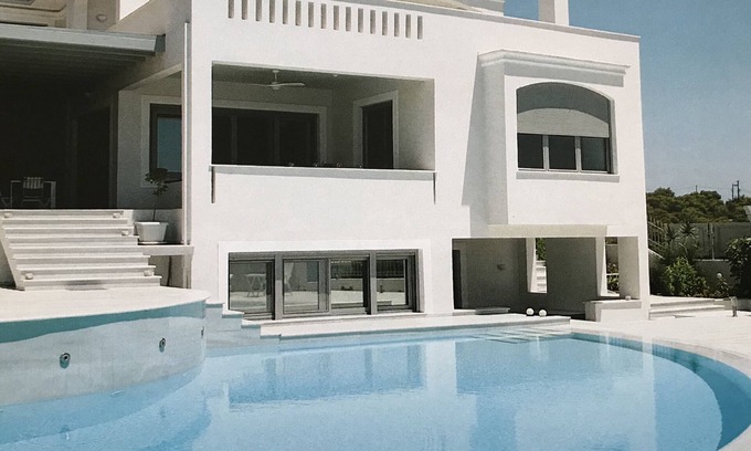 Kosta Villa | Beach front villa with Spetses view