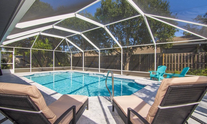 Sebastian Highlands House | Beach Getaway with Private Heated Pool and Two King Beds