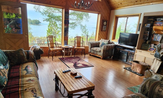 Drummond House | Beaches await you at Drummond Island lakefront home