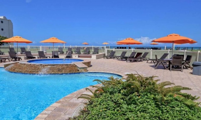 South Padre Island Condo | Beachfront Fun! 2 Adult Pools + Kid’s Splash Zone