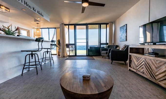 Poipu Condo | BEACHFRONT KUHIO SHORES POIPU GORGEOUS OCEAN VIEWS 10 STEPS TO WATER FROM CONDO