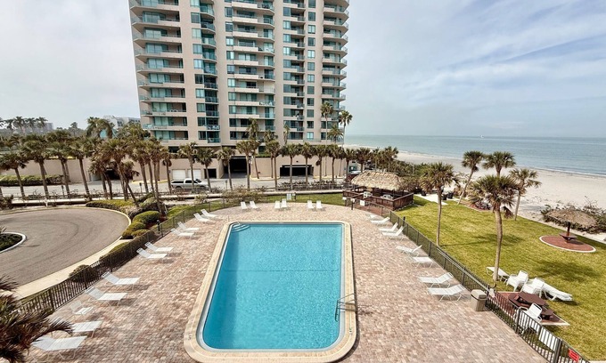Sand Key Condo | BEACHFRONT PARADISE-WALK TO SAND KEY BEACH/HEATED POOL/BBQ/CLUBHOUSE/PARK/SHOPS!