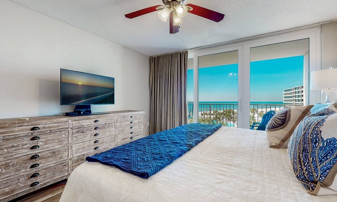 Gulf Lagoon Beach Condo | Beachfront | Private Balcony | Fully Renovated | FLPCB72