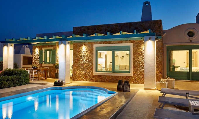 Monolithos Villa | Beachfront Santorini Villa | Villa Almyriki | 3 Bedroom | Private Pool |.