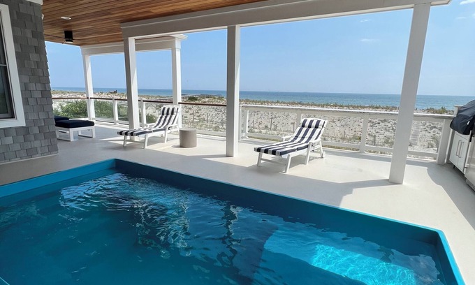 South Beach Haven House | Beachfront with in-deck saltwater pool, panoramic views and private beach access