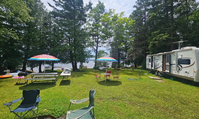 De Tour Village House | Beautiful 95 ' Waterfront Boasting Sandy Bottom With Dock And 10x12 Sundeck