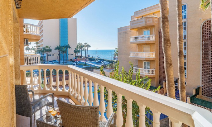 Guadalmar Apartment | Beautiful apartment in front of the sea, wifi, air conditioning, smart TV