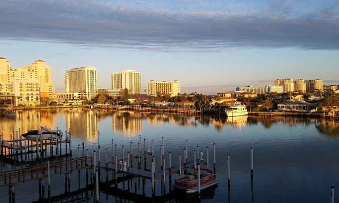 Clearwater Beach House | Beautiful Clearwater Beach Waterfront Townhome with Boat Slip!