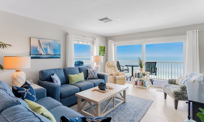 Indian Shores Condo | Beautiful Coastal Penthouse w/Expansive Gulf Views!
