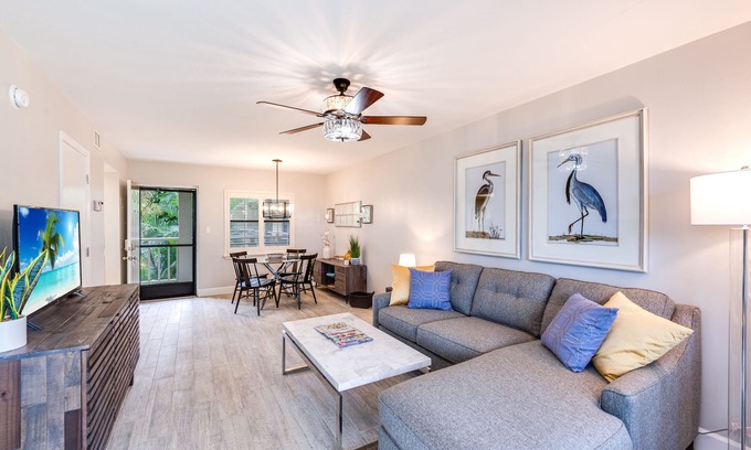 Bonita Bay Condo | Beautiful Condo with great views of lake & golf course, access to Private Beach