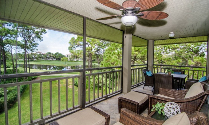 Bonita Bay Condo | Beautiful Corner Unit, great views from private lanai & access to Private Beach