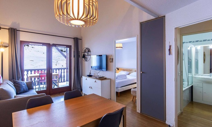 La Mongie Apartment | Beautiful Duplex T3 for 7 Guests with Pool, Gym, and Parking - La Mongie