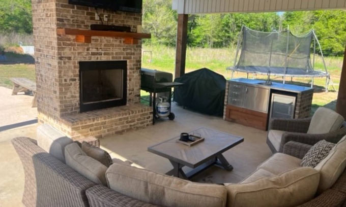 Golden Other | Beautiful farm home with pool, outdoor living space and pond
