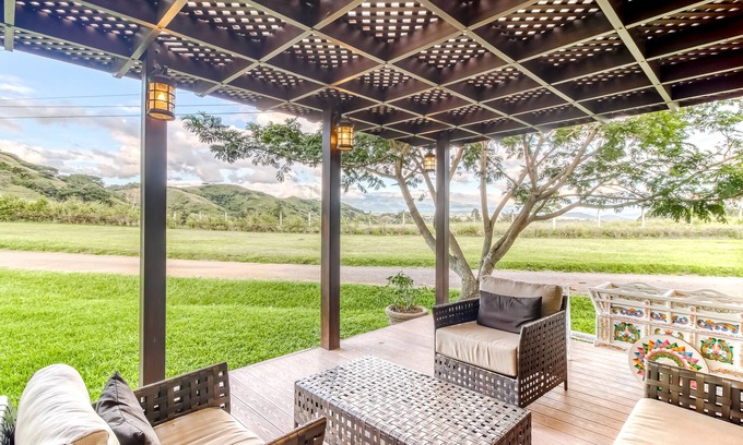 Santa Eulalia House | Beautiful ground-level house with furnished terrace, gardens, and shared pool!