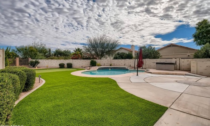 Foothills House | Beautiful Home with private pool, hot tub, grill and fire pit on golf course!