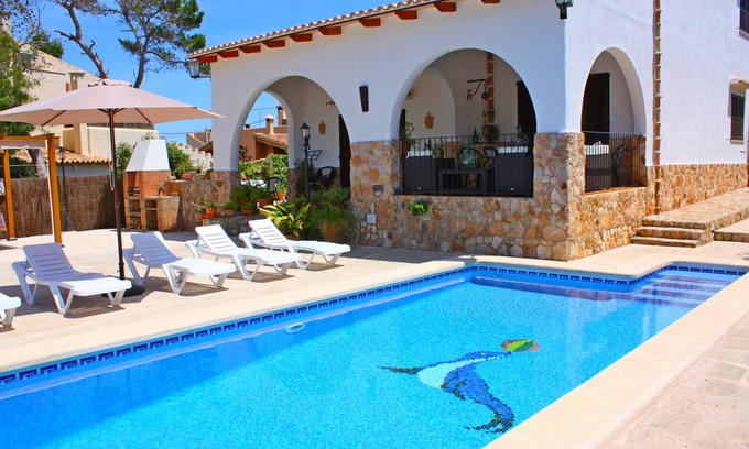 Cala Llombards House | Beautiful house on a large plot. Property with private pool close to the beach, sea view, A/C, W-LAN