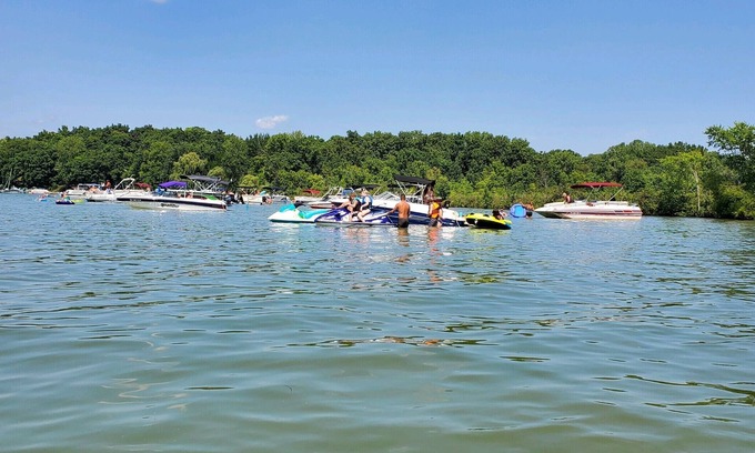 Brooklyn House | Beautiful house + pontoon boat/jet ski =all inclusive Vineyard Lake experience!