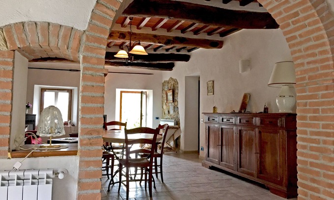 Montieri House | Beautiful House with Garden in the Center of a Medieval Tuscan Village