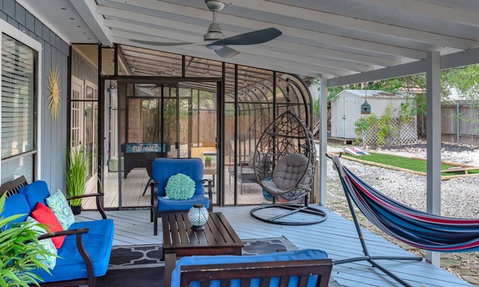 Hidden Forest House | Beautiful House with Sunroom, Game room, Yard & BBQ
