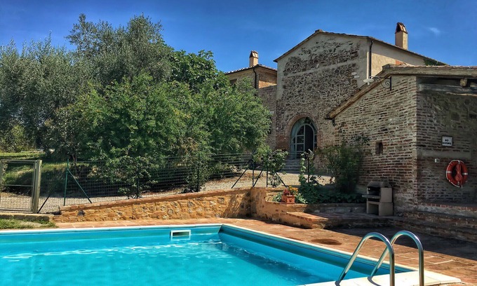 San Giovanni d'Asso Villa | Beautiful private villa with private pool, WIFI, A/C, TV, patio, panoramic view, close to Montalcino