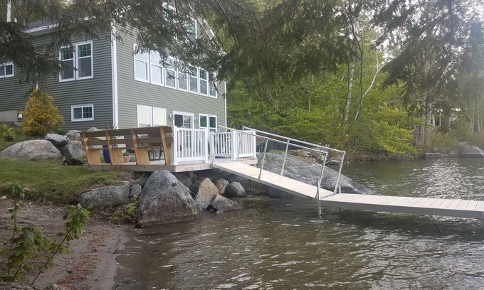 Lucerne-in-Maine House | Beautiful Lakefront Home on Phillips Lake