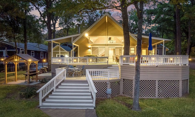 Tool House | Beautiful lakefront views, boat slip, fire pit, grill gazebo, huge family deck