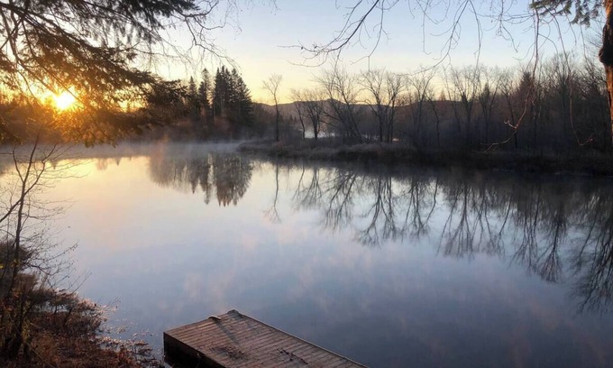 Jackman Cabin | Beautiful Log Cabin on Moose River in Jackman ME