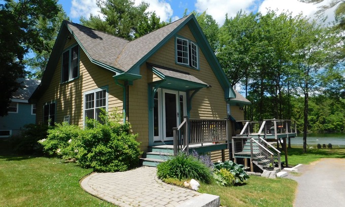 Standish Cottage | Beautiful pet-friendly waterfront home with sandy beach on Sebago Lake Basin!