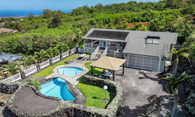 Kona Palisades House | Beautiful Pool with Stunning Ocean and Sunset Views